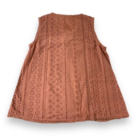 NWT Joie Broderie anglais crochet desert rose eyelet boho cotton tank top size S - Picture 2 of 11